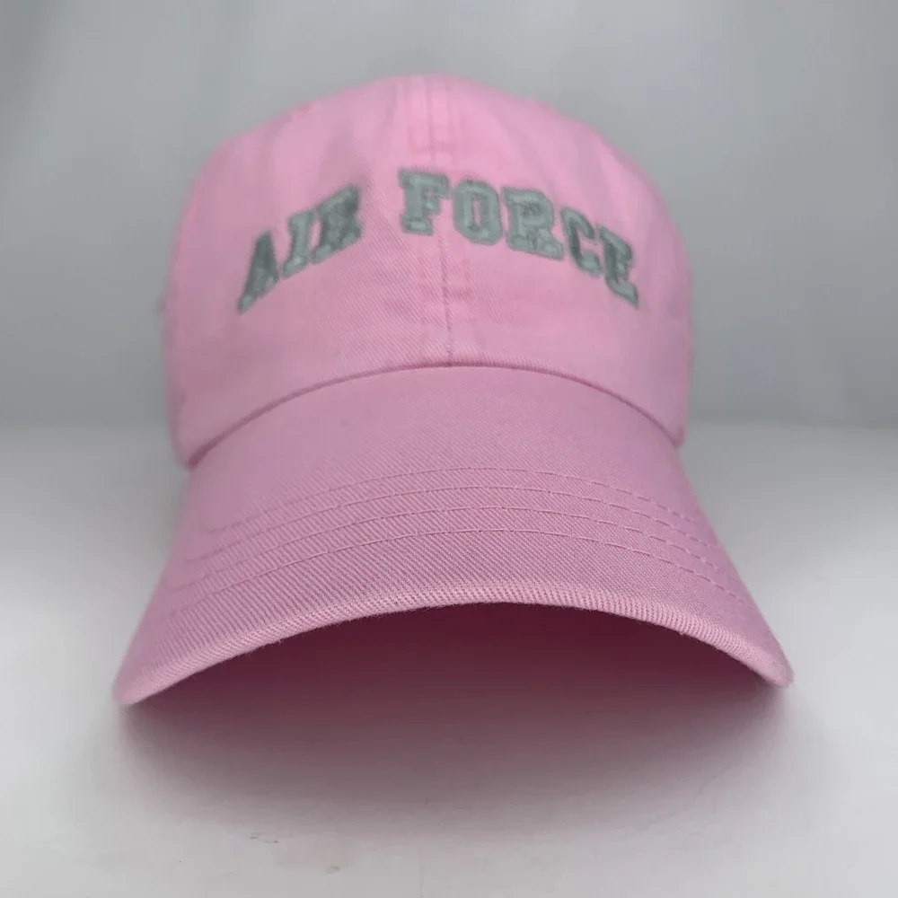 U.S. Air Force Hat Women's USAF Pink Embroidered Strapback Baseball Cap w/ Tag